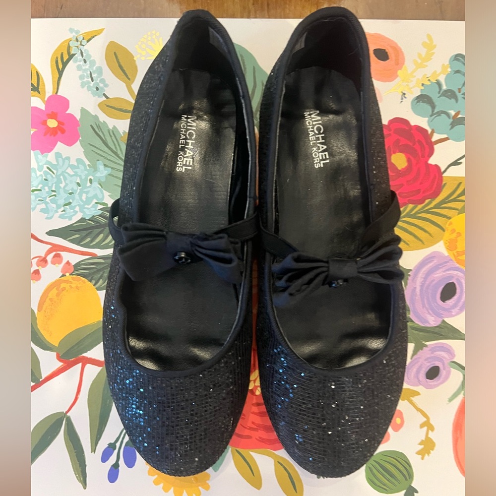 Michael Khors Girls Size 3 Sequin Ballet Flat